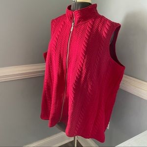 Coldwater Creek Red Soft Quilted Vest